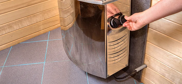 Floor-mounted sauna heater Installation in St. Catharines, Ontario