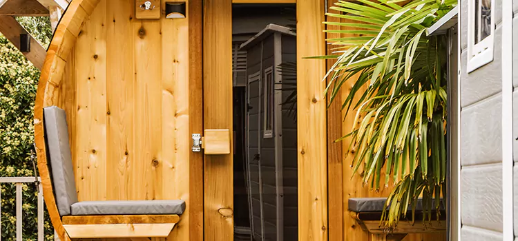 Wood-fired Outdoor Residential Sauna Installation in St. Catharines, Ontario